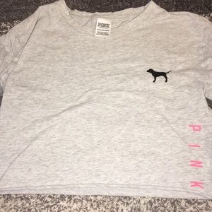 Victoria’s Secret Pink cropped long-sleeve tee